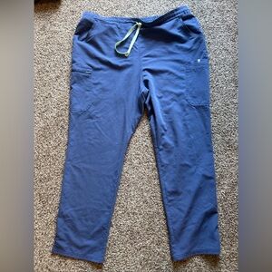 Figs Technical Collection Yola Women’s 2XL Blue/Gray Skinny Scrub Pants Nursing